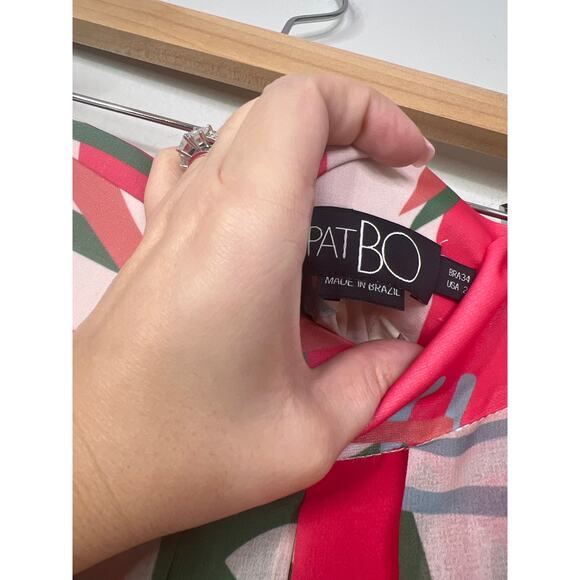 NEW PatBo Rio Wide Leg Trousers Floral High Rise Pleated Chiffon Pant - Picture 4 of 7